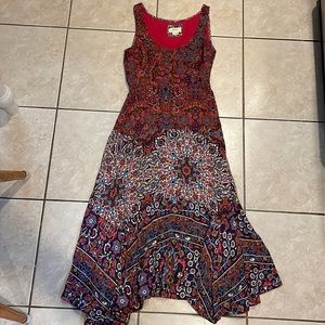 Maeve paisley pink/purple sleeveless dress